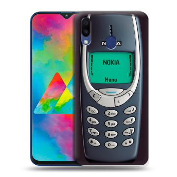 Силиконовый чехол на Samsung Galaxy M20 с принтом Старый телефон Силиконовый чехол на Samsung Galaxy M20 с принтом Старый телефон