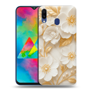 Силиконовый чехол на Samsung Galaxy M20 с принтом Цветы Силиконовый чехол на Samsung Galaxy M20 с принтом Цветы