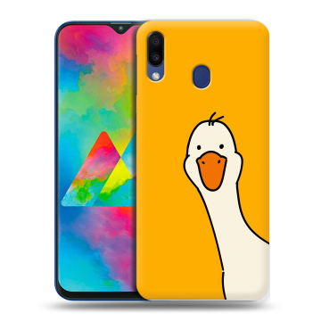 Силиконовый чехол на Samsung Galaxy M20 с принтом Утка Силиконовый чехол на Samsung Galaxy M20 с принтом Утка