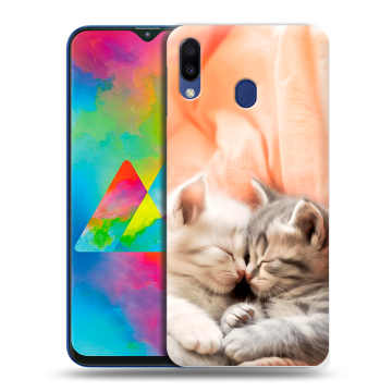 Силиконовый чехол на Samsung Galaxy M20 с принтом Котята Силиконовый чехол на Samsung Galaxy M20 с принтом Котята