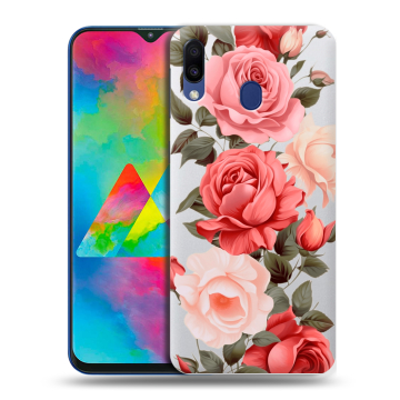 Силиконовый чехол на Samsung Galaxy M20 с принтом Розы Силиконовый чехол на Samsung Galaxy M20 с принтом Розы