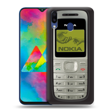 Силиконовый чехол на Samsung Galaxy M20 с принтом Ретро Нокия