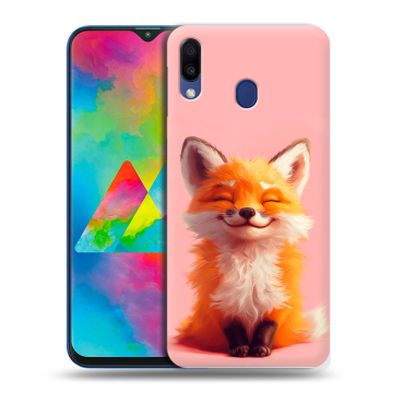 Силиконовый чехол на Samsung Galaxy M20 с принтом милая лиса Силиконовый чехол на Samsung Galaxy M20 с принтом милая лиса