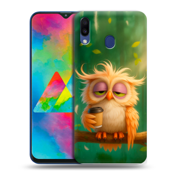 Силиконовый чехол на Samsung Galaxy M20 с принтом сова Силиконовый чехол на Samsung Galaxy M20 с принтом сова