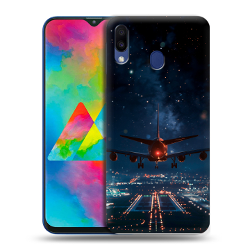 Силиконовый чехол на Samsung Galaxy M20 с принтом самолет Силиконовый чехол на Samsung Galaxy M20 с принтом самолет