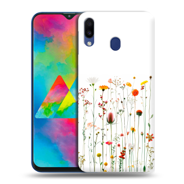 Силиконовый чехол на Samsung Galaxy M20 с принтом цветы Силиконовый чехол на Samsung Galaxy M20 с принтом цветы
