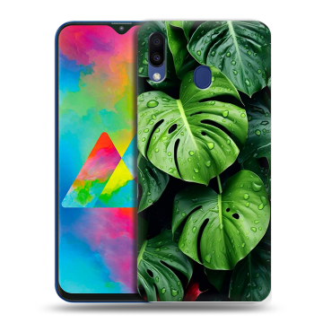 Силиконовый чехол на Samsung Galaxy M20 с принтом Листья Силиконовый чехол на Samsung Galaxy M20 с принтом Листья