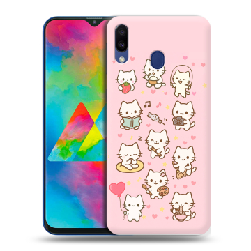 Силиконовый чехол на Samsung Galaxy M20 с принтом Hello Kitty Хелоу Кити Силиконовый чехол на Samsung Galaxy M20 с принтом Hello Kitty Хелоу Кити
