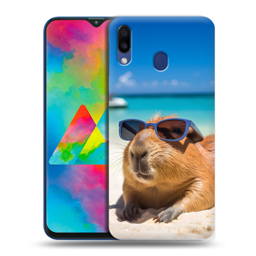 Силиконовый чехол на Samsung Galaxy M20 с принтом Капибара Силиконовый чехол на Samsung Galaxy M20 с принтом Капибара