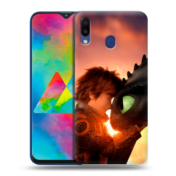 Силиконовый чехол на Samsung Galaxy M20 с принтом Как приручить дракона Силиконовый чехол на Samsung Galaxy M20 с принтом Как приручить дракона