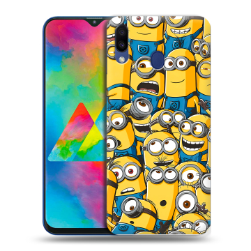 Силиконовый чехол на Samsung Galaxy M20 с принтом Миньоны Силиконовый чехол на Samsung Galaxy M20 с принтом Миньоны