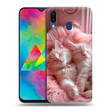 Силиконовый чехол на Samsung Galaxy M20 с принтом котята котики Силиконовый чехол на Samsung Galaxy M20 с принтом котята котики