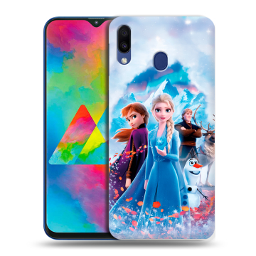 Силиконовый чехол на Samsung Galaxy M20 с принтом Холодное сердце Frozen Силиконовый чехол на Samsung Galaxy M20 с принтом Холодное сердце Frozen