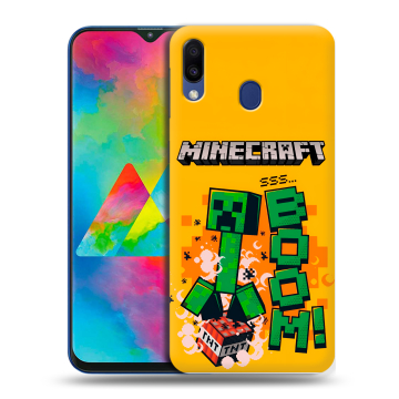 Силиконовый чехол на Samsung Galaxy M20 с принтом Майнкрафт Minecraft Силиконовый чехол на Samsung Galaxy M20 с принтом Майнкрафт Minecraft