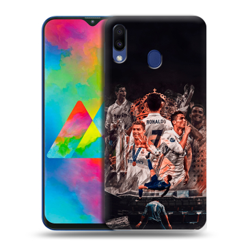 Силиконовый чехол на Samsung Galaxy M20 с принтом Реал Роналдо Real Ronaldo