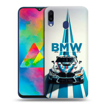 Силиконовый чехол на Samsung Galaxy M20 с принтом БМВ BMW Силиконовый чехол на Samsung Galaxy M20 с принтом БМВ BMW