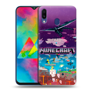 Силиконовый чехол на Samsung Galaxy M20 с принтом Майнкрафт Minecraft Силиконовый чехол на Samsung Galaxy M20 с принтом Майнкрафт Minecraft