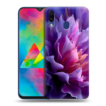 Силиконовый чехол на Samsung Galaxy M20 с принтом женский цветы Силиконовый чехол на Samsung Galaxy M20 с принтом женский цветы