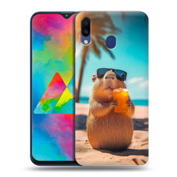 Силиконовый чехол на Samsung Galaxy M20 с принтом Капибара