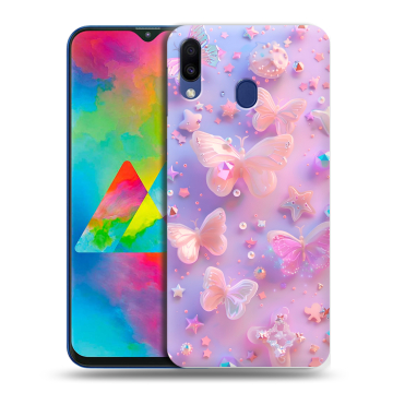Силиконовый чехол на Samsung Galaxy M20 с принтом Бабочки