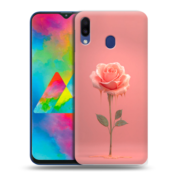 Силиконовый чехол на Samsung Galaxy M20 с принтом Розовая роза Силиконовый чехол на Samsung Galaxy M20 с принтом Розовая роза