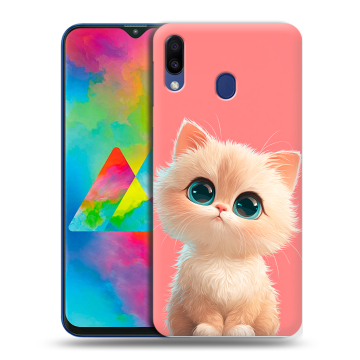 Силиконовый чехол на Samsung Galaxy M20 с принтом Розовый котенок Силиконовый чехол на Samsung Galaxy M20 с принтом Розовый котенок