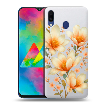 Силиконовый чехол на Samsung Galaxy M20 с принтом Цветы Силиконовый чехол на Samsung Galaxy M20 с принтом Цветы