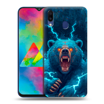 Силиконовый чехол на Samsung Galaxy M20 с принтом Медведь Силиконовый чехол на Samsung Galaxy M20 с принтом Медведь