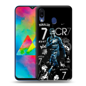 Силиконовый чехол на Samsung Galaxy M20 с принтом Реал Роналдо
