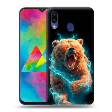 Силиконовый чехол на Samsung Galaxy M20 с принтом Медведь Силиконовый чехол на Samsung Galaxy M20 с принтом Медведь