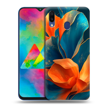 Силиконовый чехол на Samsung Galaxy M20 с принтом Цветы Силиконовый чехол на Samsung Galaxy M20 с принтом Цветы