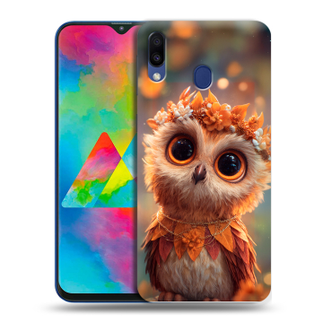 Силиконовый чехол на Samsung Galaxy M20 с принтом Милая сова Силиконовый чехол на Samsung Galaxy M20 с принтом Милая сова