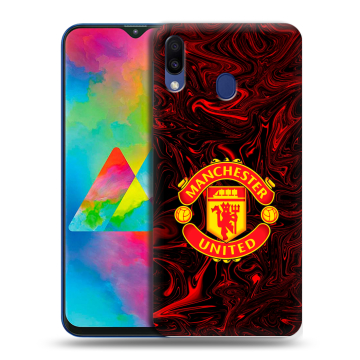 Силиконовый чехол на Samsung Galaxy M20 с принтом Manchester United Силиконовый чехол на Samsung Galaxy M20 с принтом Manchester United