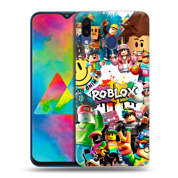 Силиконовый чехол на Samsung Galaxy M20 с принтом Roblox Роблокс Силиконовый чехол на Samsung Galaxy M20 с принтом Roblox Роблокс