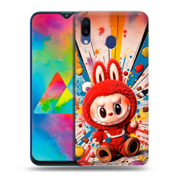 Силиконовый чехол на Samsung Galaxy M20 с принтом Labubu Лабубу Силиконовый чехол на Samsung Galaxy M20 с принтом Labubu Лабубу