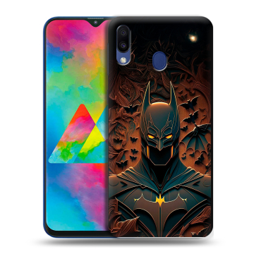 Силиконовый чехол на Samsung Galaxy M20 с принтом Batman Бэтмен Силиконовый чехол на Samsung Galaxy M20 с принтом Batman Бэтмен