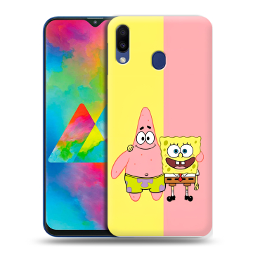 Силиконовый чехол на Samsung Galaxy M20 с принтом Спанч боб Спанчбоб Силиконовый чехол на Samsung Galaxy M20 с принтом Спанч боб Спанчбоб