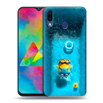 Силиконовый чехол на Samsung Galaxy M20 с принтом Миньоны Силиконовый чехол на Samsung Galaxy M20 с принтом Миньоны