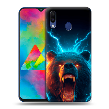 Силиконовый чехол на Samsung Galaxy M20 с принтом Медведь Силиконовый чехол на Samsung Galaxy M20 с принтом Медведь