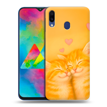Силиконовый чехол на Samsung Galaxy M20 с принтом Милые котята Силиконовый чехол на Samsung Galaxy M20 с принтом Милые котята