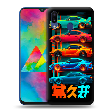 Силиконовый чехол на Samsung Galaxy M20 с принтом машины тачки Силиконовый чехол на Samsung Galaxy M20 с принтом машины тачки