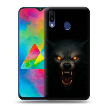 Силиконовый чехол на Samsung Galaxy M20 с принтом Волк Силиконовый чехол на Samsung Galaxy M20 с принтом Волк