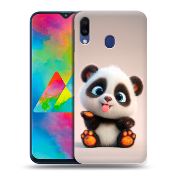 Силиконовый чехол на Samsung Galaxy M20 с принтом милая панда Силиконовый чехол на Samsung Galaxy M20 с принтом милая панда