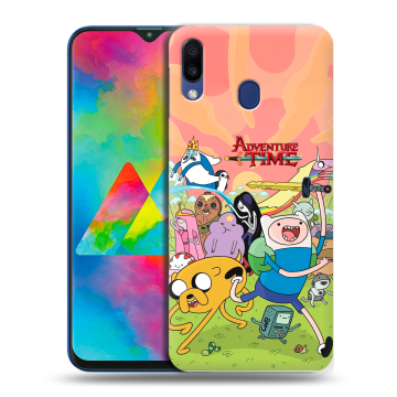 Силиконовый чехол на Samsung Galaxy M20 с принтом Adventure time Время приключений Силиконовый чехол на Samsung Galaxy M20 с принтом Adventure time Время приключений