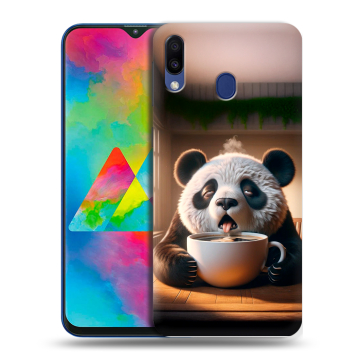 Силиконовый чехол на Samsung Galaxy M20 с принтом смешная панда Силиконовый чехол на Samsung Galaxy M20 с принтом смешная панда