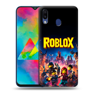 Силиконовый чехол на Samsung Galaxy M20 с принтом Roblox Роблокс Силиконовый чехол на Samsung Galaxy M20 с принтом Roblox Роблокс