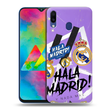 Силиконовый чехол на Samsung Galaxy M20 с принтом Real Madrid Реал Мадрид Силиконовый чехол на Samsung Galaxy M20 с принтом Real Madrid Реал Мадрид