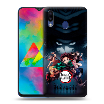 Силиконовый чехол на Samsung Galaxy M20 с принтом Demon Slayer Клинок рассекающий демонов Силиконовый чехол на Samsung Galaxy M20 с принтом Demon Slayer Клинок рассекающий демонов