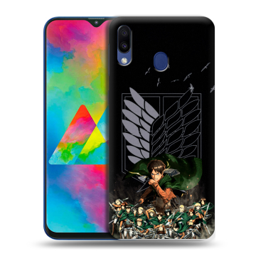 Силиконовый чехол на Samsung Galaxy M20 с принтом Атака титанов Силиконовый чехол на Samsung Galaxy M20 с принтом Атака титанов
