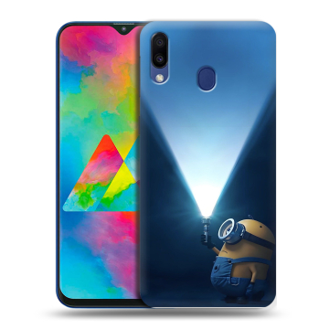 Силиконовый чехол на Samsung Galaxy M20 с принтом Миньоны Силиконовый чехол на Samsung Galaxy M20 с принтом Миньоны